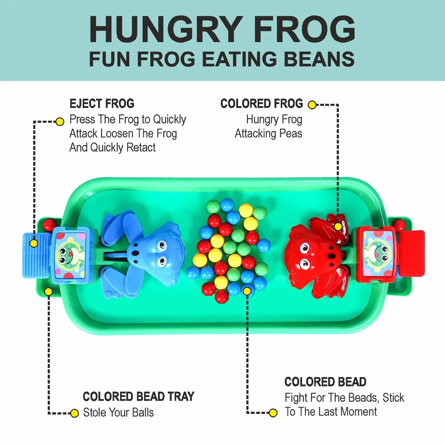 Funnoys Frog Eat Beans multi-player Game | Fast-Paced Action Game for Kids | Hungry Frogs Eat the Beans!