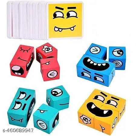 Funnoys Expression Puzzle Cubes | Fun Face Changing Game | Brain Teaser & Educational Toy