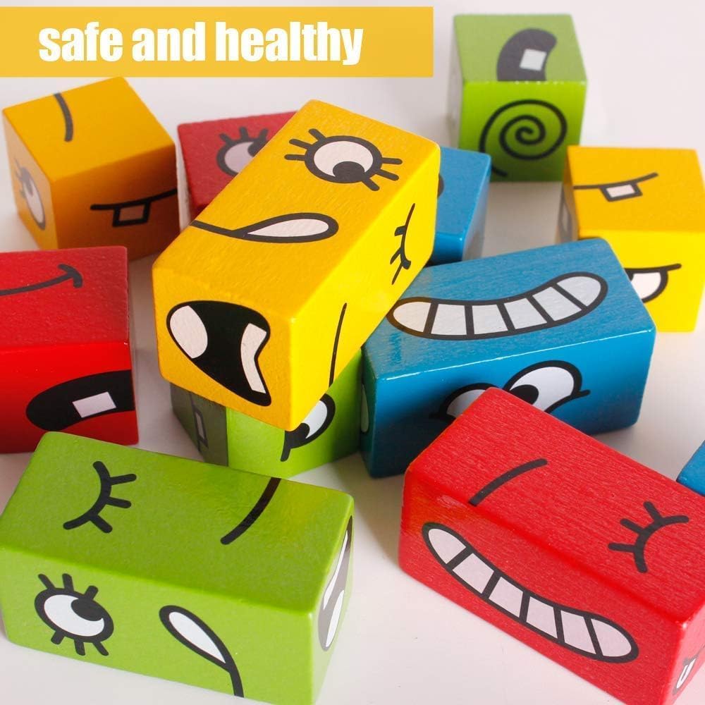 Funnoys Expression Puzzle Cubes | Fun Face Changing Game | Brain Teaser & Educational Toy