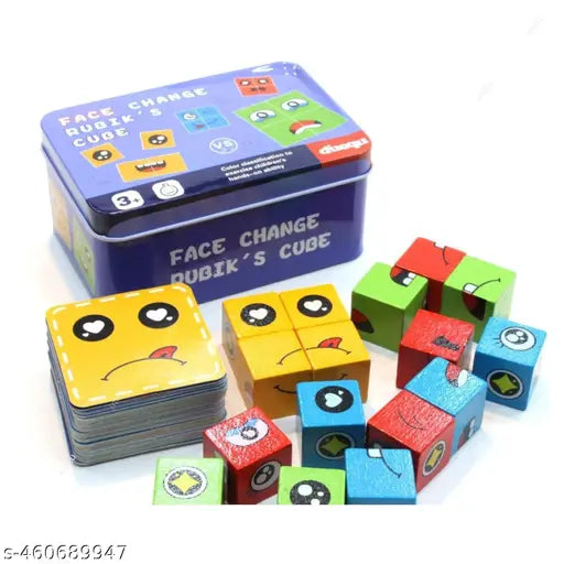 Funnoys Expression Puzzle Cubes | Fun Face Changing Game | Brain Teaser & Educational Toy